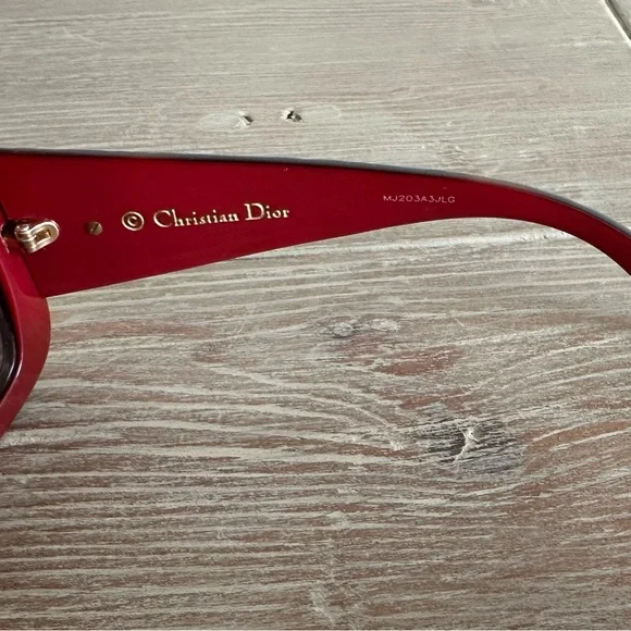 Dior Women's Burgundy Sunglasses - Picture 5 of 5
